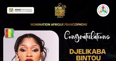 Bénin Showbiz Awards 2026 : Djelikaba Bintou couronnée artiste francophone la plus influente, sa fanbase également primée
