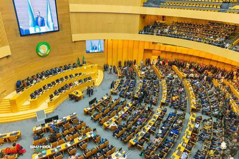 Président Mamadi DOUMBOUYA a pris part à la cérémonie d’ouverture UA